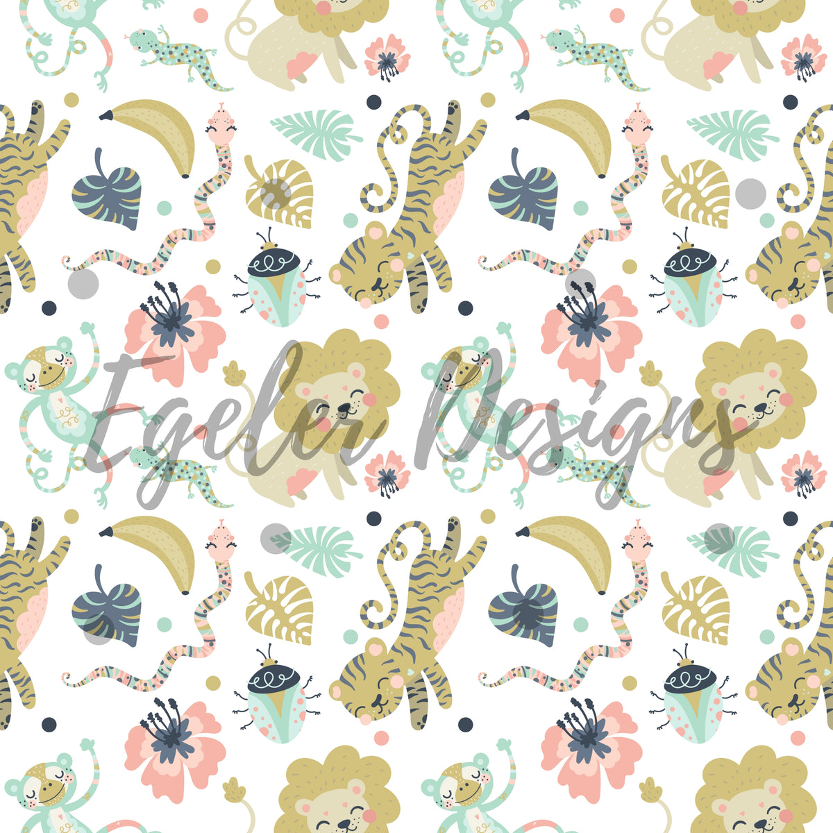 Pastel Zoo Egeler Designs