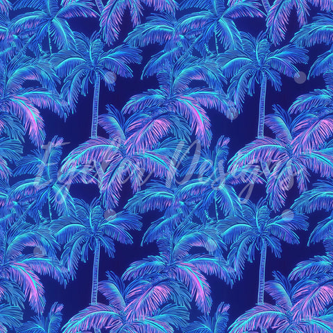 Neon Blue Palm