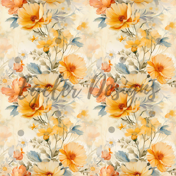 Watercolor Vintage Floral Seamless Pattern Digital Download (LIMITED 30)