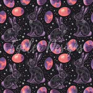 Galaxy Bunnies Seamless Pattern Digital Download