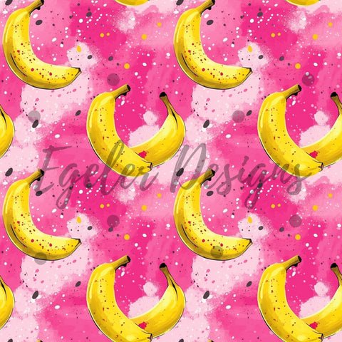 Pink Bananas Seamless Pattern Digital Download LIMITED 35