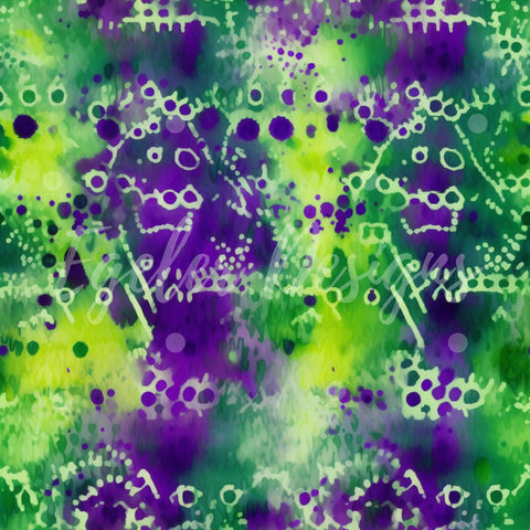 Mardi Gras Watercolor Seamless Pattern Digital Download