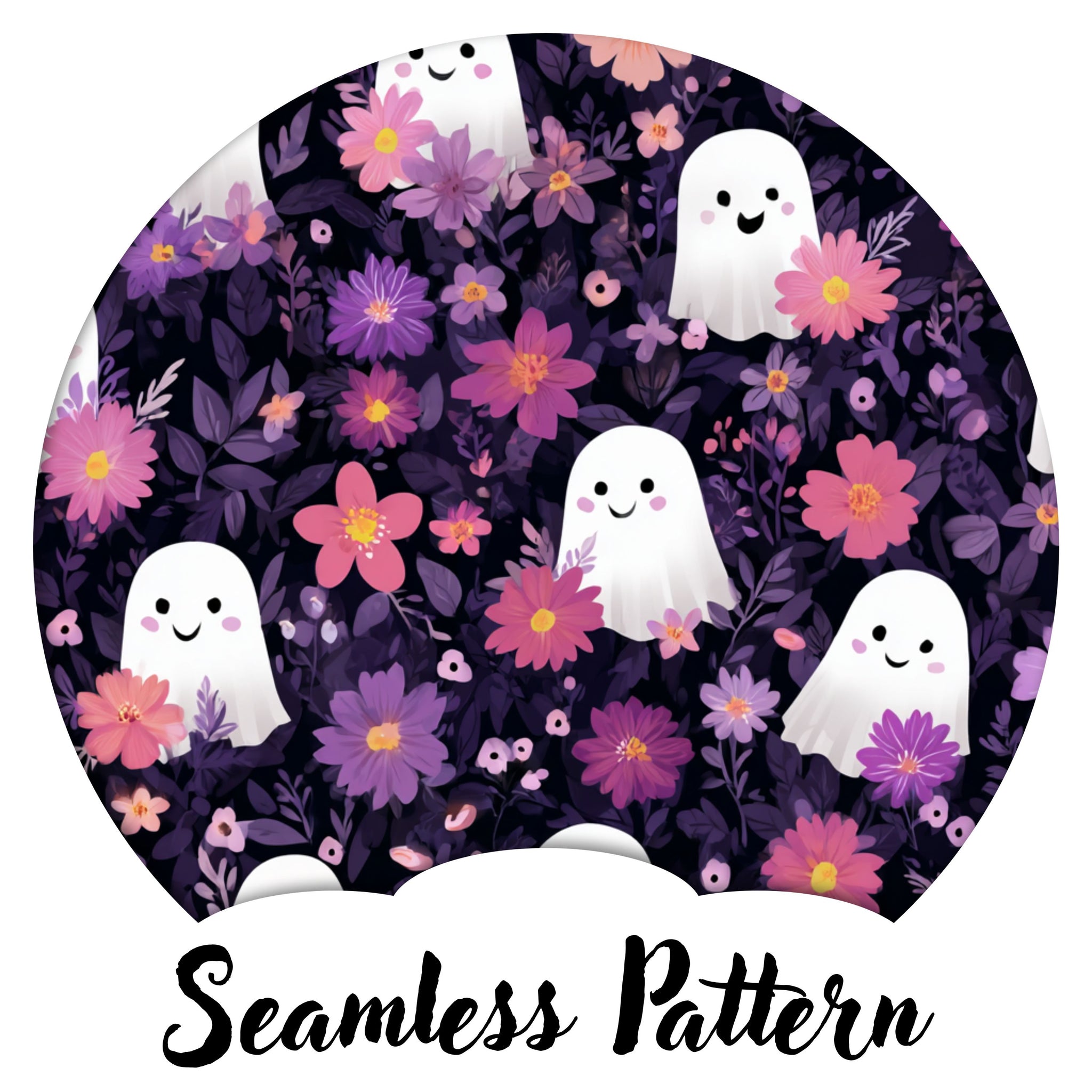 Halloween Purple Ghosts