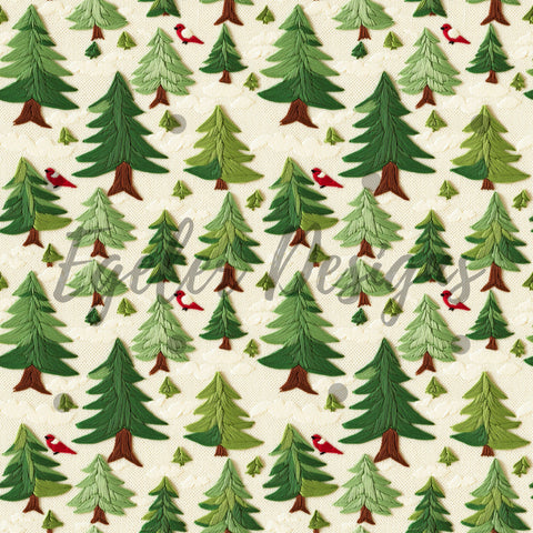 Green Embroidery Trees (LIMITED 15)