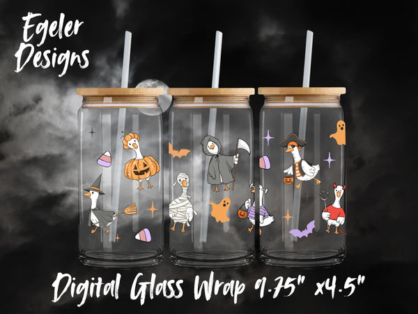 Tumbler Wrap Digital - Halloween Geese (LIMITED 15)