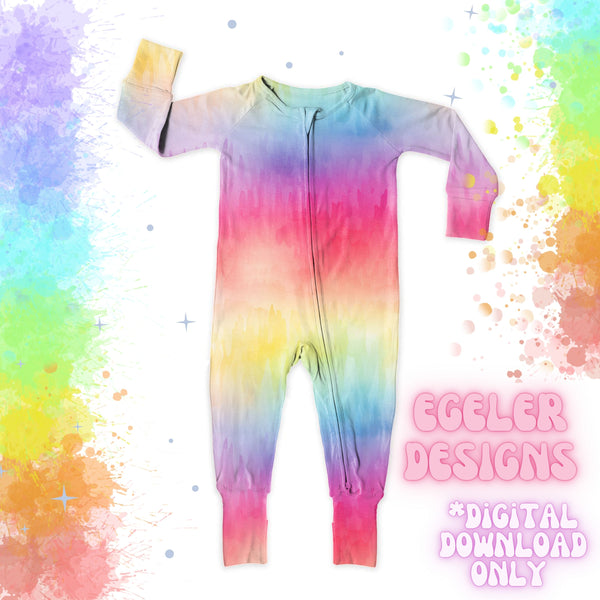 Watercolor Rainbow Ombré Seamless Pattern Digital Download (LIMITED)