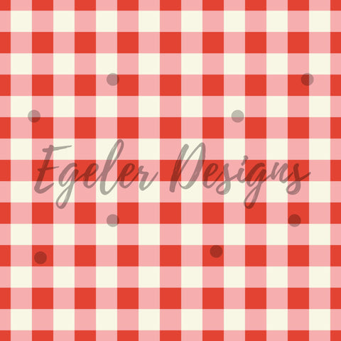 Strawberry Gingham Seamless Pattern Digital Download LIMITED 35