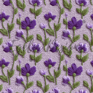 Purple Knit Flowers (LIMITED 30)