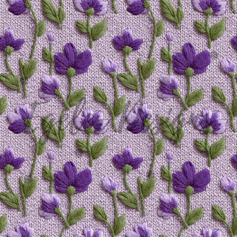 Purple Knit Flowers (LIMITED 30)