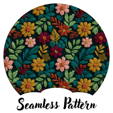 Dark Fall Embroidery Floral (LIMITED 10)
