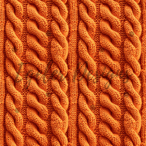 Carrot Orange Cable Knit Seamless Pattern Digital Download - LIMITED 25 DOWNLOADS