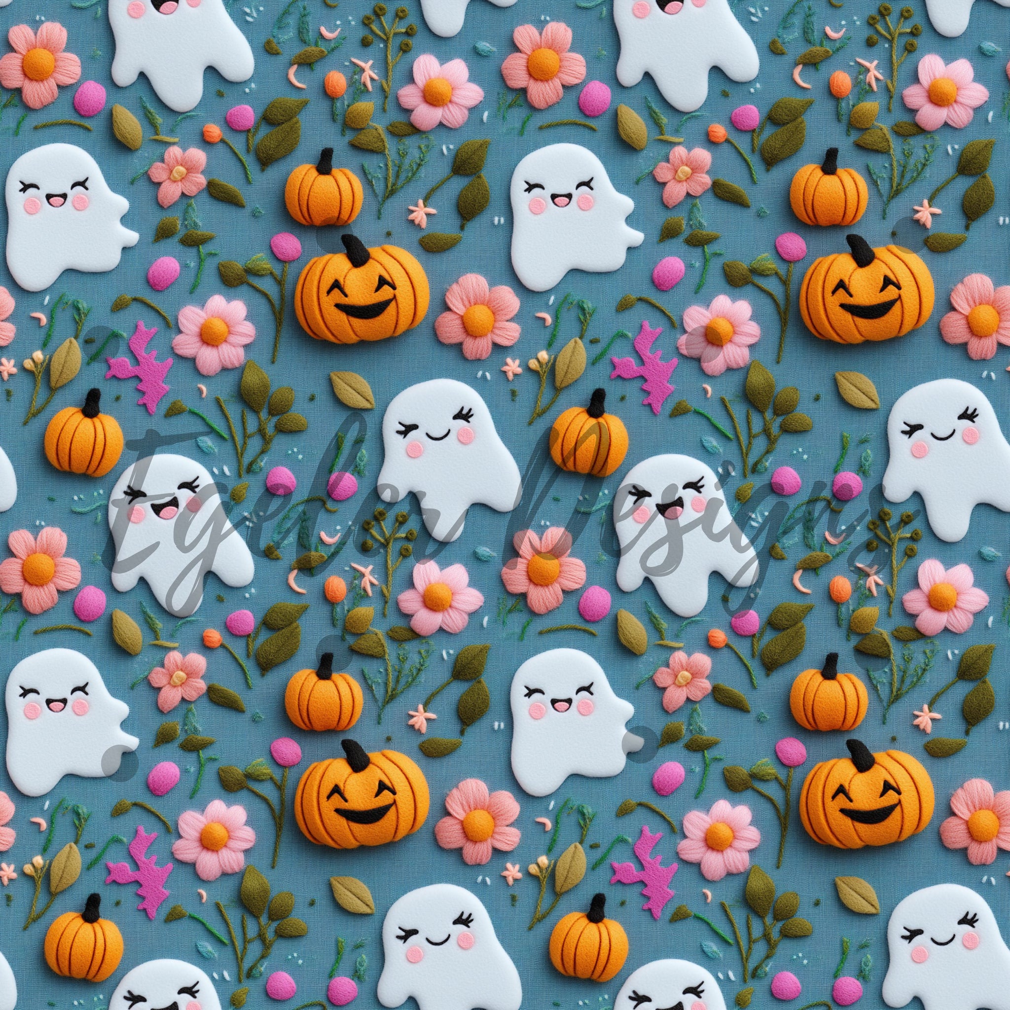 Felt Ghosties Blue