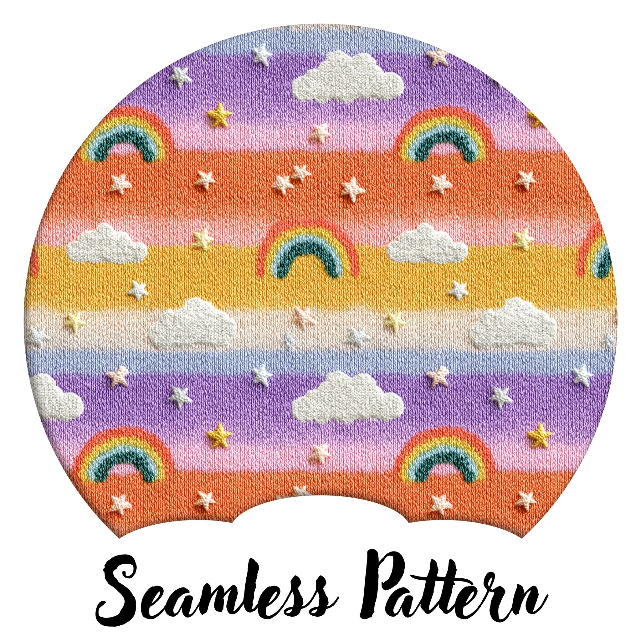 Pastel Rainbow Knit Stars LIMITED 20