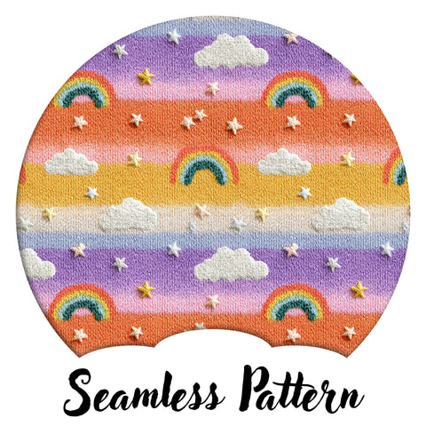 Pastel Rainbow Knit Stars LIMITED 20