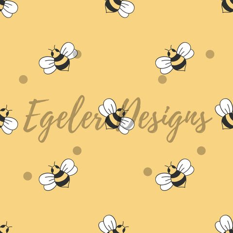 Minimal Bee Seamless Pattern Digital Download