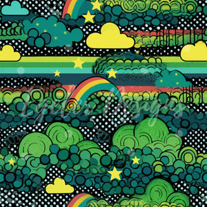 St Patty Clouds Seamless Pattern Digital Download (LIMITED 20)