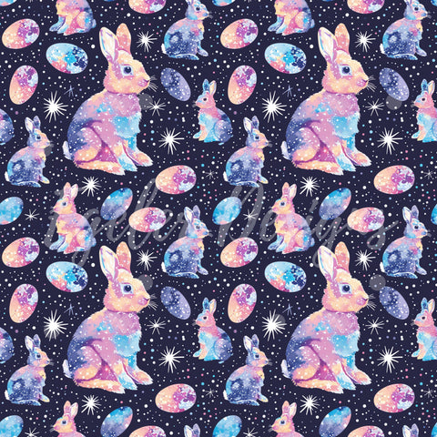 Pastel Galaxy Easter Bunnies Seamless Pattern Digital Download (LIMITED 30)
