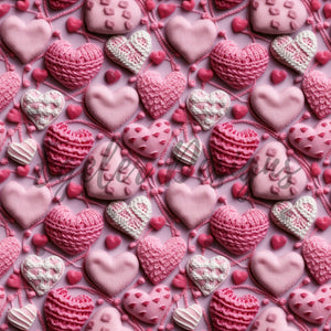 Knit Dimensional Hearts