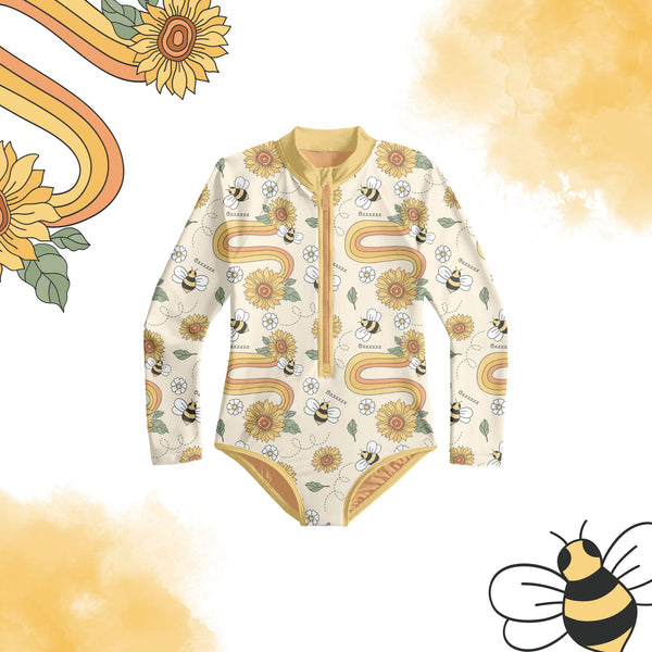 Bee Floral Muted Seamless Pattern Digital Download