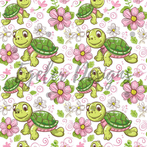 Floral Turtles Seamless Pattern Digital Download - LIMITED 25 DOWNLOADS