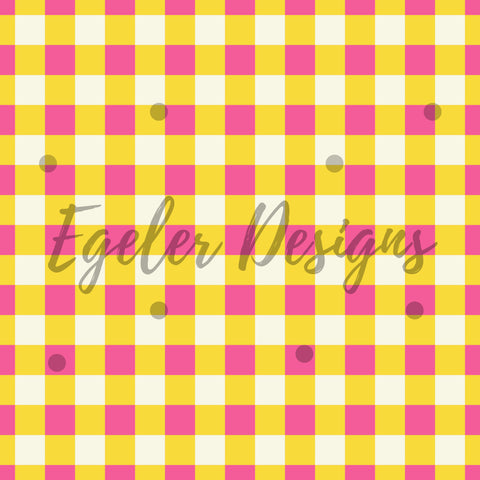Bananas Gingham COORD Seamless Pattern Digital Download LIMITED 35