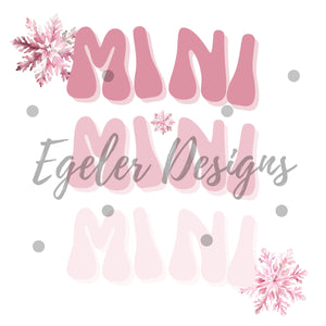 Pink Mini Winter PNG (Not Seamless) Digital Download