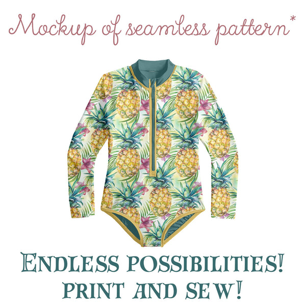 Pineapples Seamless Pattern Digital Download - LIMITED 35 DOWNLOADS