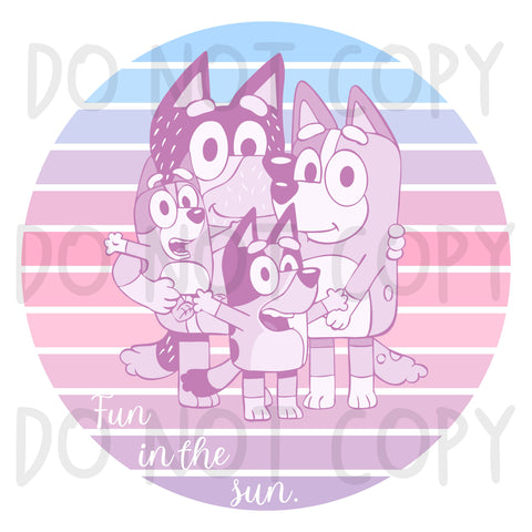 Pink Sunset Dog PNG LIMITED 10