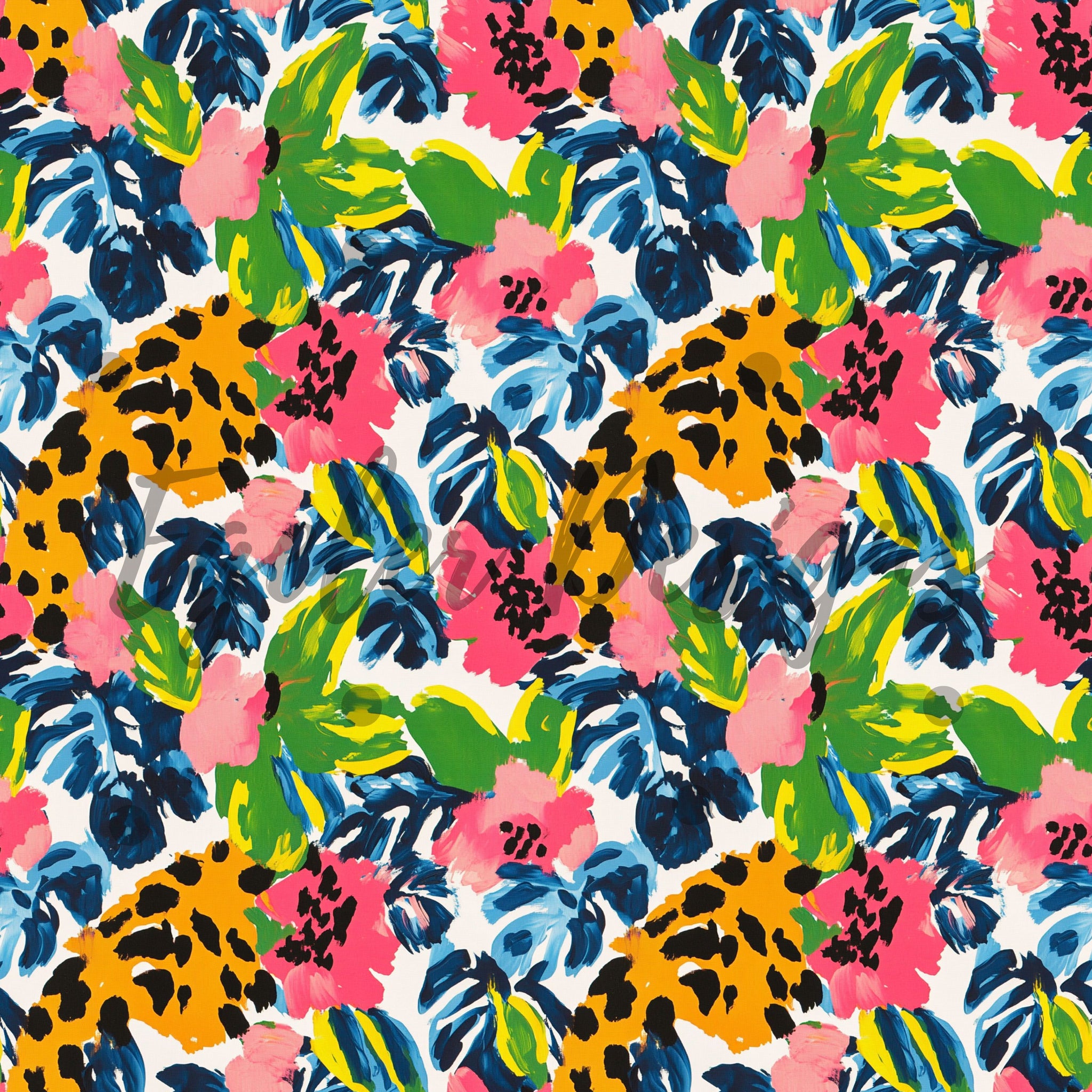 Cheetah Painted Floral