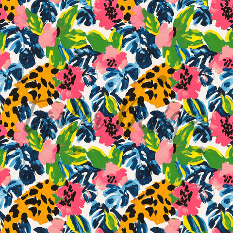Cheetah Painted Floral