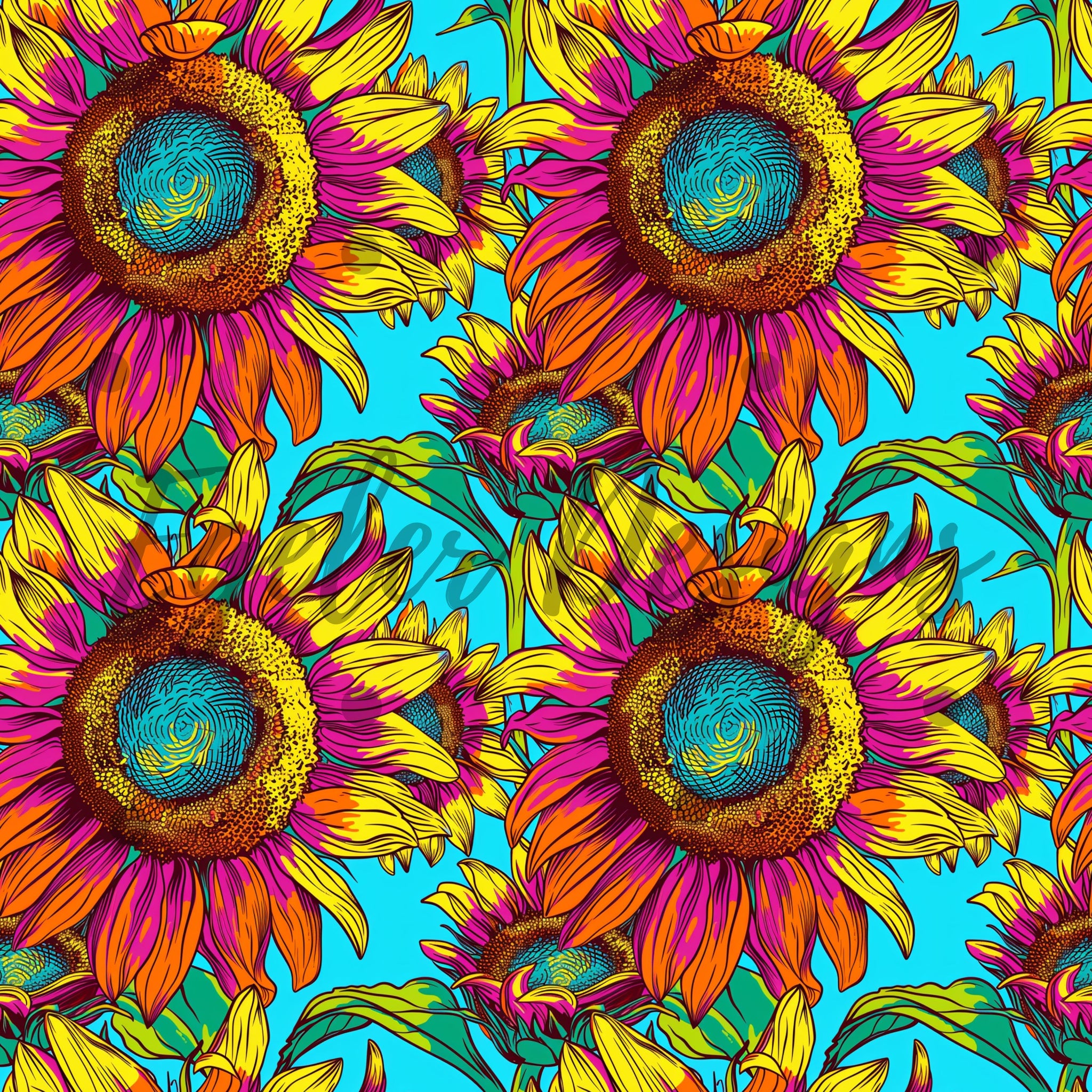 Blue Sunflowers