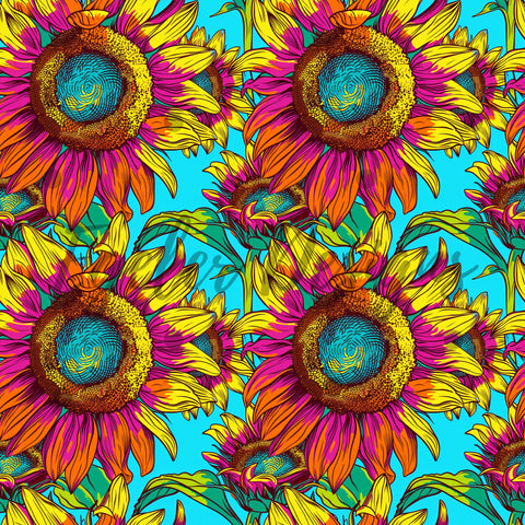 Blue Sunflowers