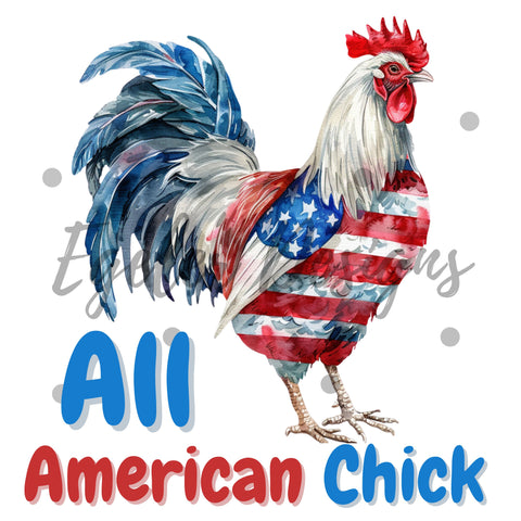 All American Chick PNG (LIMITED 15)