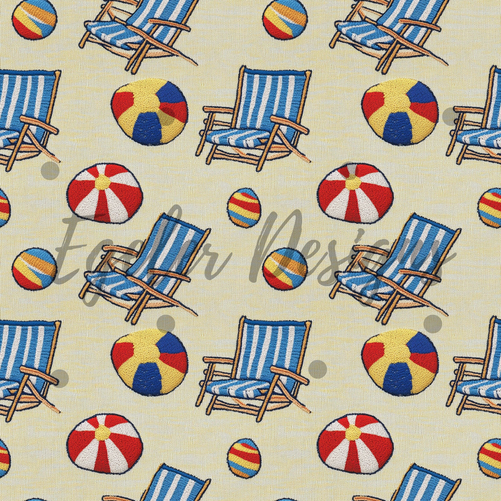 Knit Beach Chairs Seamless Pattern Digital Download (LIMITED 15)