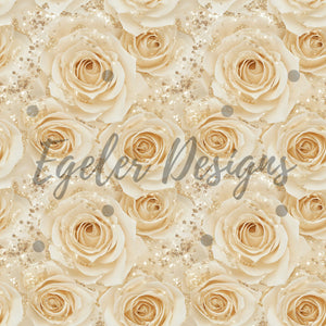 Cream Glitter Roses (LIMITED 10)