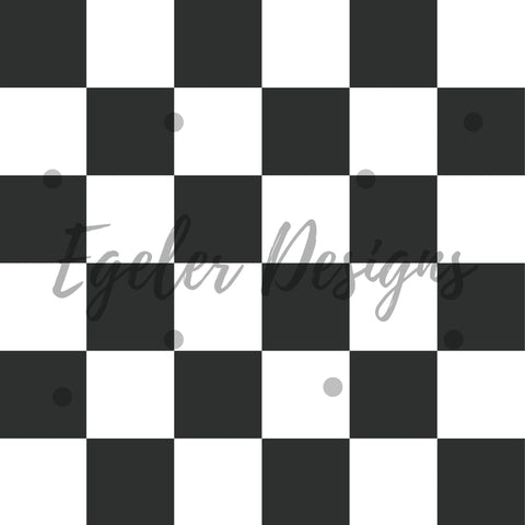 Black Checker Bee Seamless Pattern Digital Download