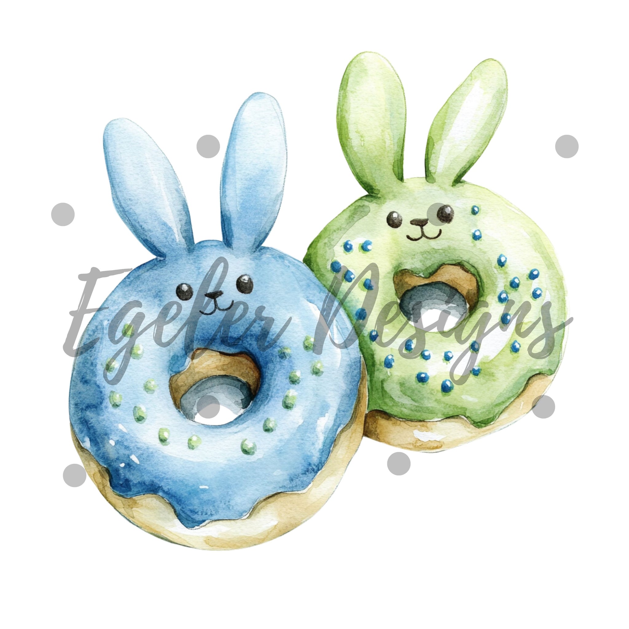 Boy Bunny Donuts PNG (LIMITED 20)
