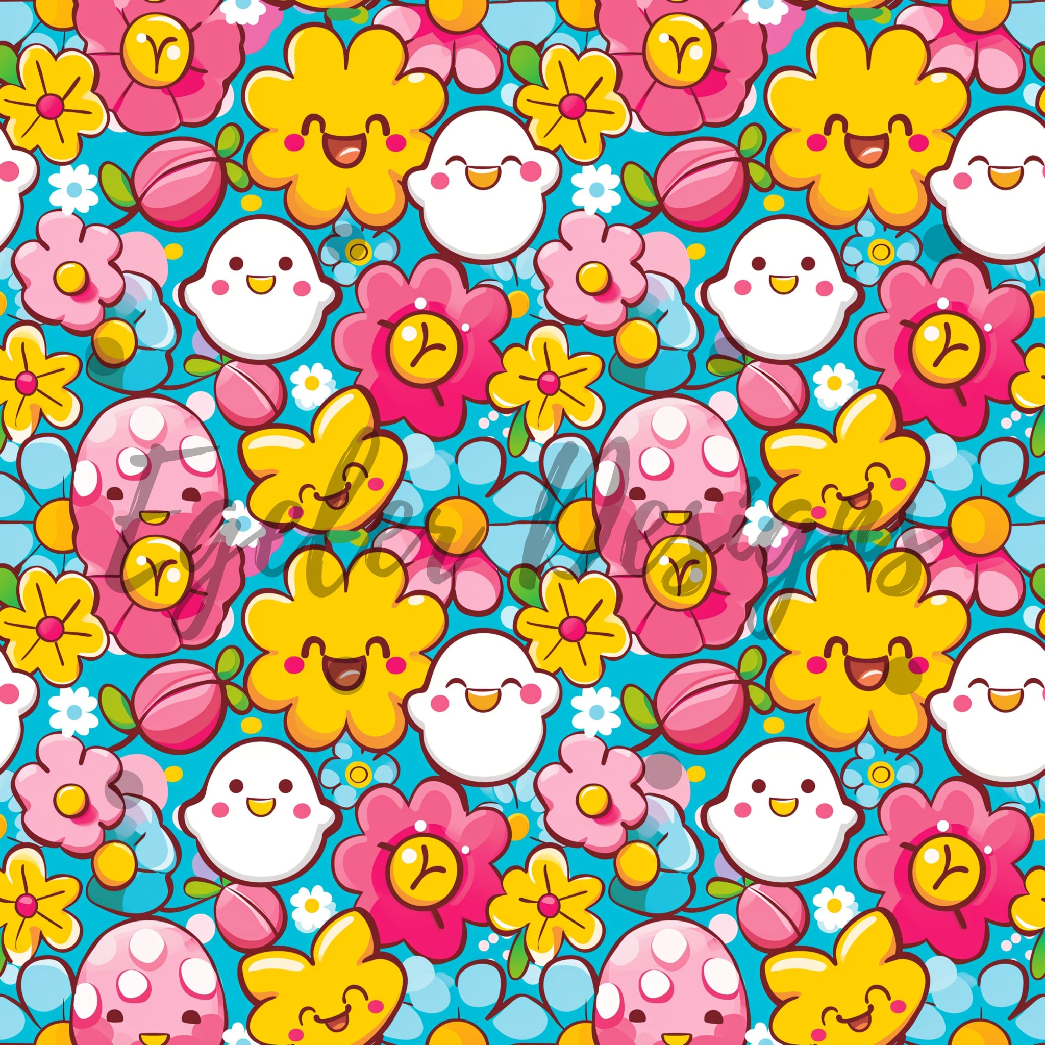 Kawaii Spring Seamless Pattern Digital Download - LIMITED 25 DOWNLOADS