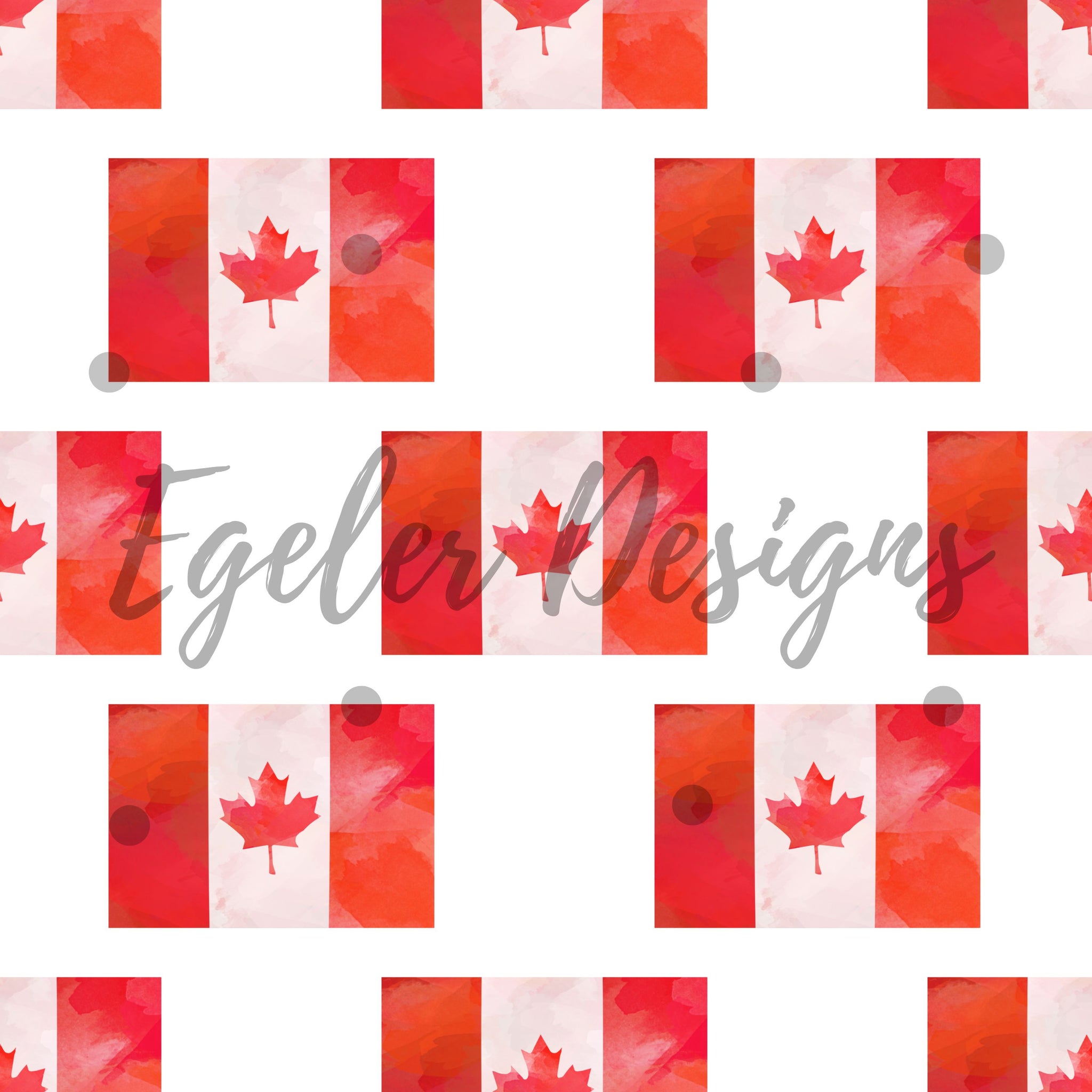 Canada Flag Seamless Pattern Digital Download