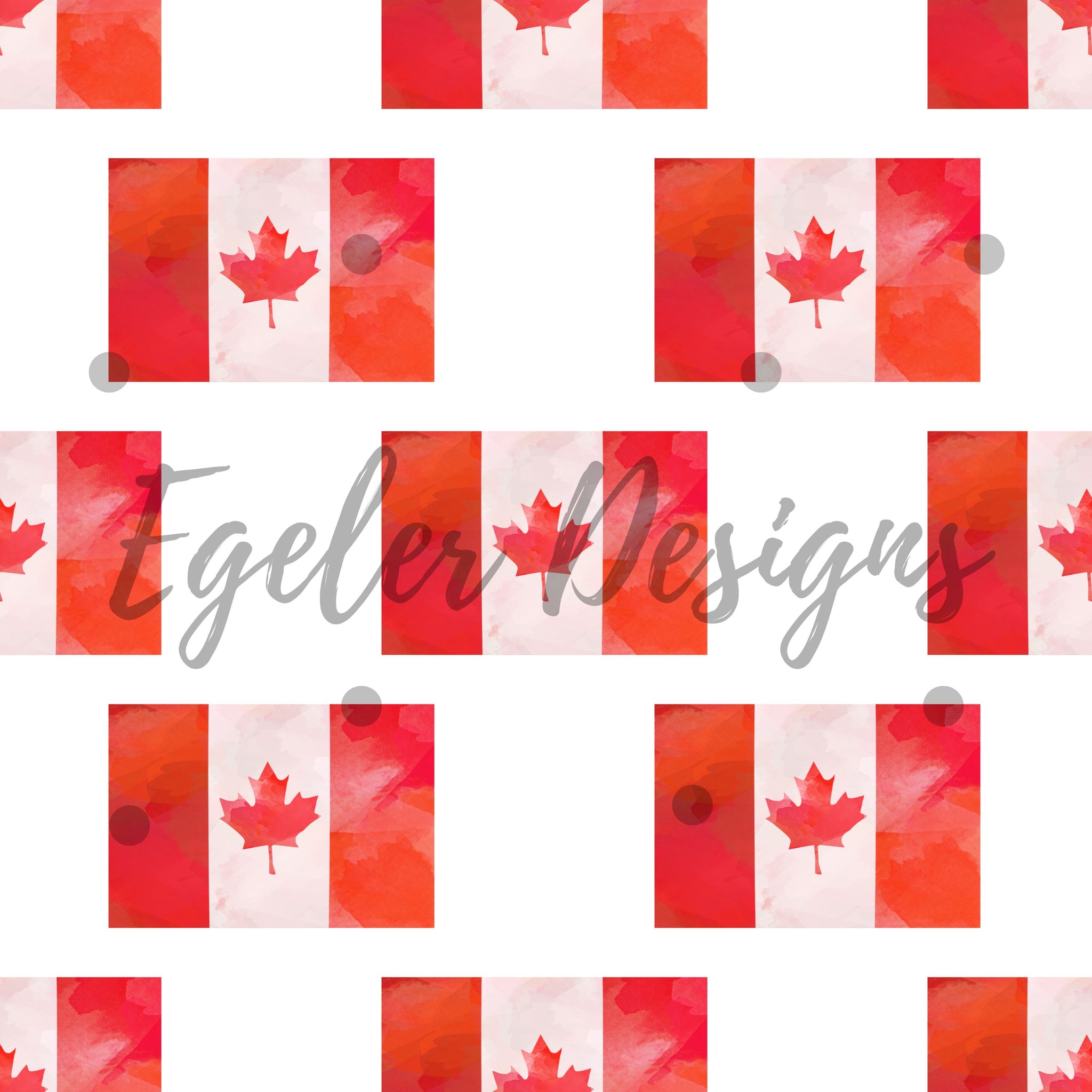 Canada Flag Seamless Pattern Digital Download – Egeler Designs