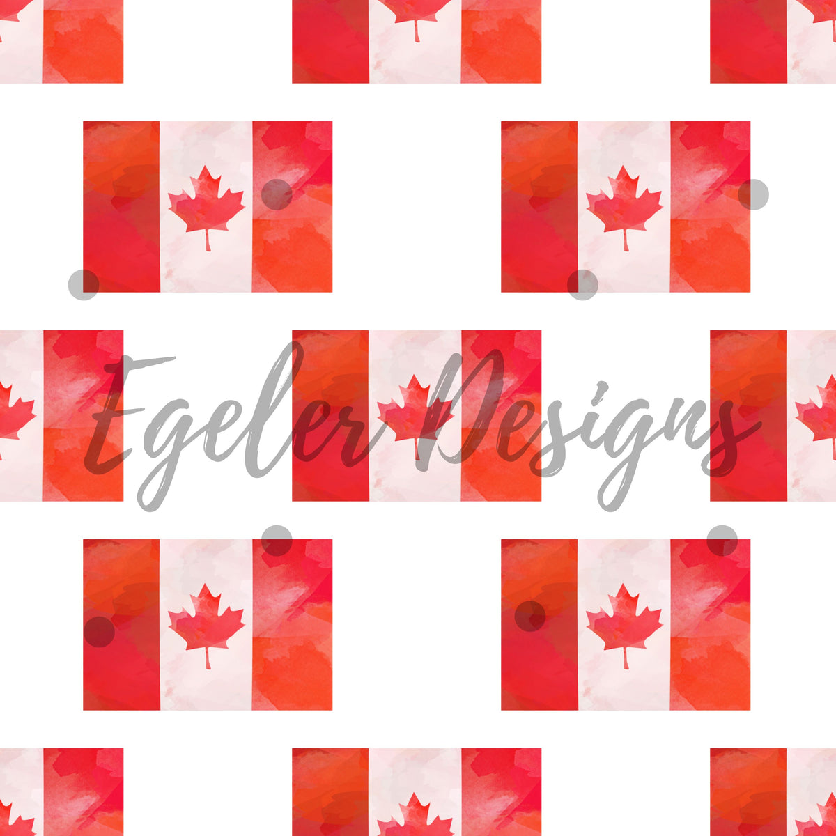 Canada Flag Seamless Pattern Digital Download – Egeler Designs