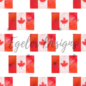 Canada Flag Seamless Pattern Digital Download