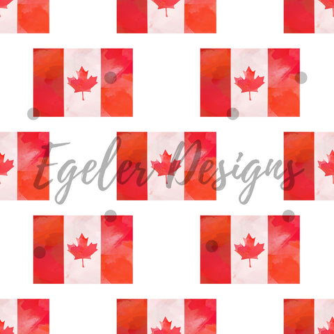 Canada Flag Seamless Pattern Digital Download