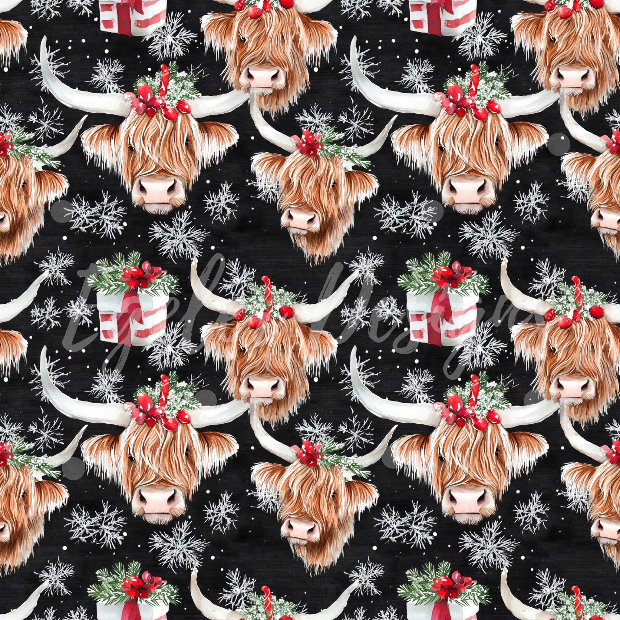 Christmas Highland Cows (LIMITED 10)