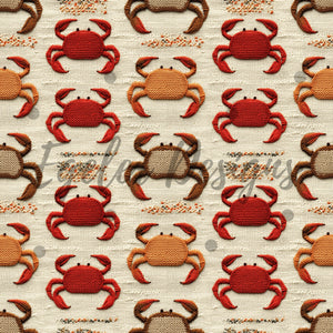 Knit Crabs Seamless Pattern Digital Download (LIMITED 15)