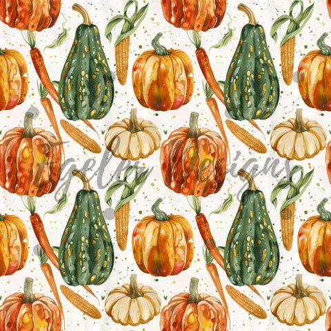 Fall Harvest Seamless Pattern Digital Download - LIMITED 15