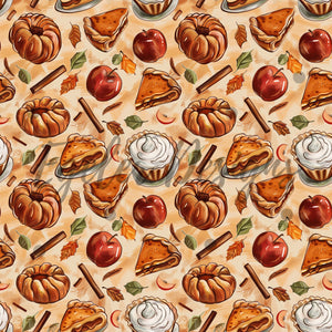 LIMITED - 10 - Fall Treats Seamless Pattern Digital Downloadi