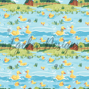 Duck Pond Seamless Pattern Digital Download - LIMITED 15