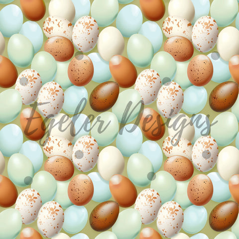 Farm Fresh Eggs Seamless Pattern Digital Download - LIMITED 15