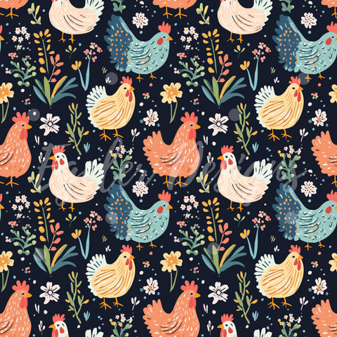 Floral Chickens (LIMITED 10)